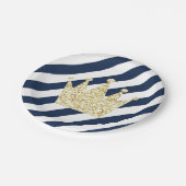 海軍と金ゴールドプリンスクラウンパーティープレート ペーパープレート (アングル)