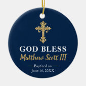 海軍と金ゴールドボーイズ洗礼記念 セラミックオーナメント (正面)