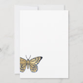 海軍と金ゴールドヴィンテージみすぼらしいバラバーチャルシャワー 招待状 (裏面)