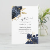 海軍と金ゴールドヴィンテージシャビーバラ結婚ズの更新 招待状 (スタンド正面)