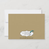 海軍と金ゴールド仮装の結婚式の日付を保存 セーブザデート (裏面)