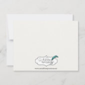 海軍と金ゴールド仮装結婚婚約 招待状 (裏面)