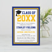 海軍と金ゴールド写真卒業会 招待状 (スタンド正面)