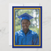 海軍と金ゴールド写真卒業会 招待状 (裏面)