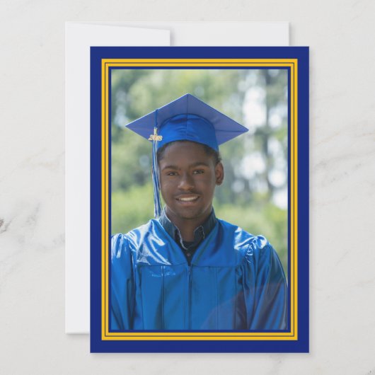 海軍と金ゴールド写真卒業会 招待状 (裏面)