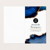 海軍と金ゴールド大切瑪瑙企業の石 名刺 (外部フラット)