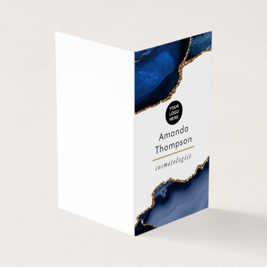 海軍と金ゴールド大切瑪瑙企業の石 名刺 (外部)