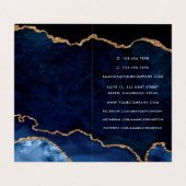 海軍と金ゴールド大切瑪瑙企業の石 名刺 (内部フラット)