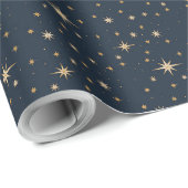 海軍と金ゴールド星 ラッピングペーパー (ロールコーナー)