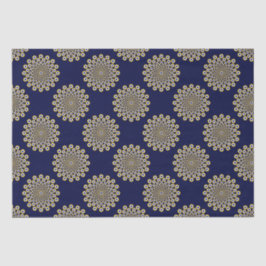 海軍と金ゴールド水玉模様 薄葉紙