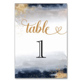 海軍と金ゴールド結婚の儀式表番号 テーブルナンバー (正面)