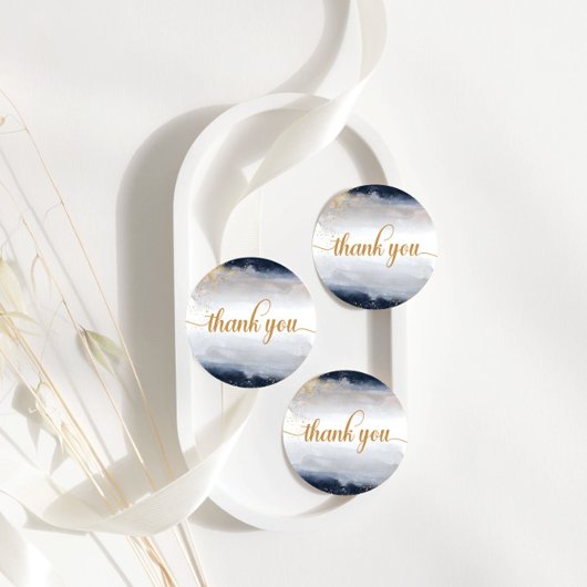 海軍と金ゴールド結婚の儀式 ラウンドシール