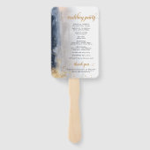 海軍と金ゴールド結婚の式典プログラムのハンドファン ハンドファン (裏面)