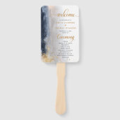 海軍と金ゴールド結婚の式典プログラムのハンドファン ハンドファン (正面)