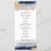 海軍と金ゴールド結婚の式典 プログラム (裏面)