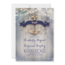 海軍と金ゴールド航海の素朴いかりビーチ結婚式