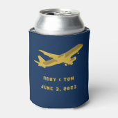 海軍と金ゴールド航空結婚のgroomsmenギフト缶 缶クーラー (缶正面)