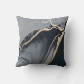 海軍と金ゴールド装飾用クッションの流体大理石の渦巻き クッション (裏面)