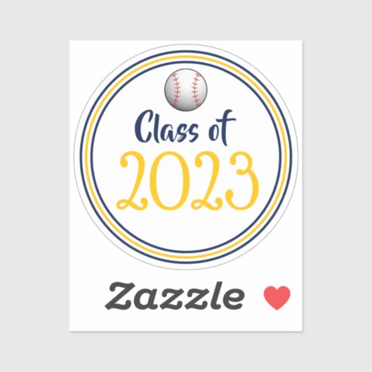 海軍と金ゴールド野球学年卒業 シール (シート)