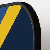 海軍と金ゴールド パーソナライズされた ピックルボールラケット (左詳細)