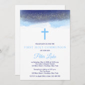 海軍と銀が聖餐式を最初に輝ける 招待状 (正面/裏面)