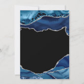 海軍と銀のアゲートブリデスメイド昼食会 招待状 (裏面)