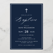 海軍と銀の最初の聖餐式 箔招待状 (正面)