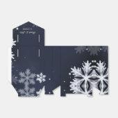 海軍と銀水色の花結婚色 フェイバーボックス (折り畳みなし)