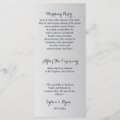 海軍と銀水色の花結婚色 プログラム (裏面)