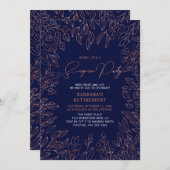 海軍と銅の葉のサプライズ退職パーティー 招待状 (正面/裏面)