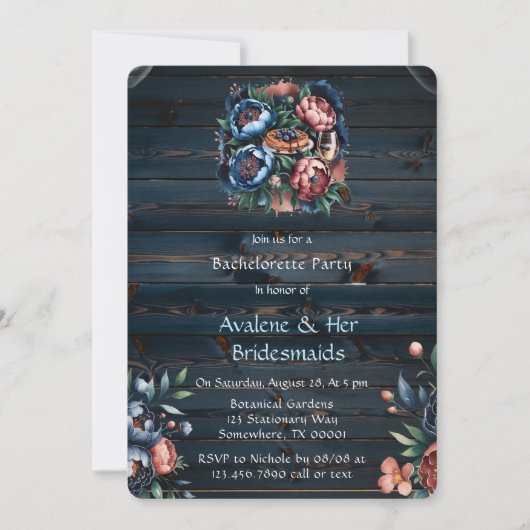 海軍と銅牡丹ウッドブリデスメイドランチョン 招待状 (正面)