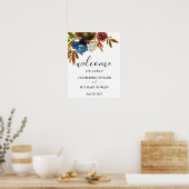 海軍と錆び水の色結婚の歓迎 ポスター (キッチン)