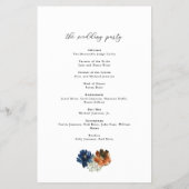 海軍と錆び水色ぼほフローラ紙プログラム チラシ (裏面)