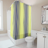 海軍と黄色のシャワーカーテン シャワーカーテン (インサイチュ)