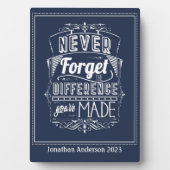 海軍による退職は忘れあり フォトプラーク (正面)