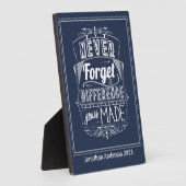 海軍による退職は忘れあり フォトプラーク (側面)