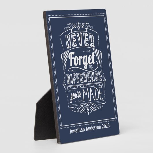 海軍による退職は忘れあり フォトプラーク (側面)