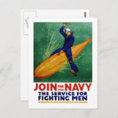 海軍に入隊する ポストカード (正面/裏面)