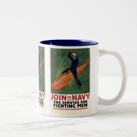 海軍に加わって下さい ツートーンマグカップ (右)