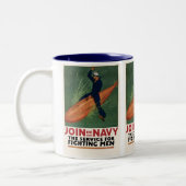 海軍に加わって下さい ツートーンマグカップ (左)