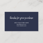 海軍に感謝 |ミニマルモダンリスト手書き 割引カード (裏面)