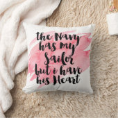 海軍に私の船員がありますが、私に彼のハートがあります クッション (ブランケット)