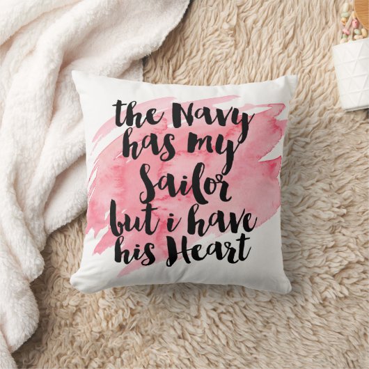 海軍に私の船員がありますが、私に彼のハートがあります クッション (ブランケット)