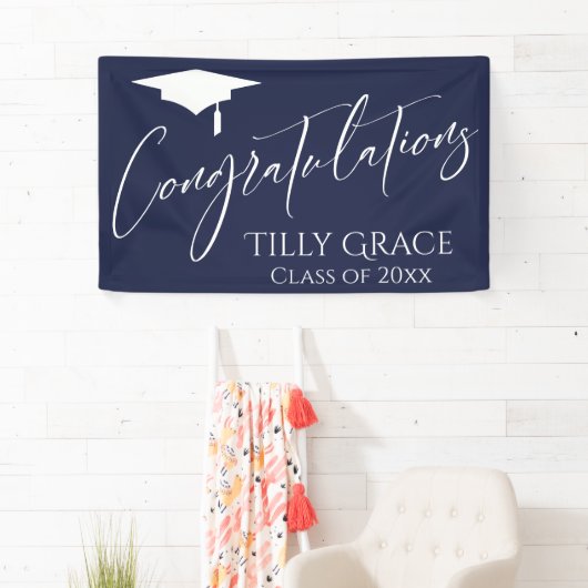 海軍に関する白人大学院おめでとうございます 横断幕 (インサイチュ)