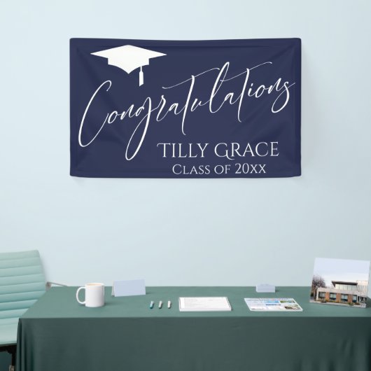 海軍に関する白人大学院おめでとうございます 横断幕 (トレードショー)