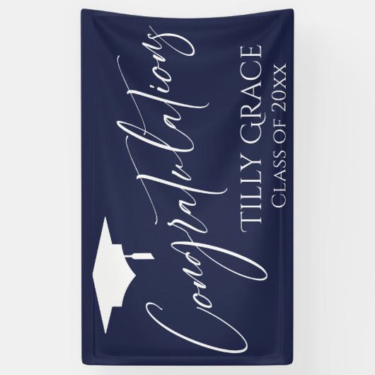 海軍に関する白人大学院おめでとうございます 横断幕 (縦)