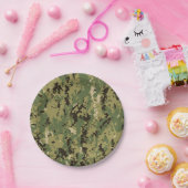 海軍のウッドランド迷彩 ペーパープレート (パーティー)