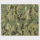 海軍のウッドランド迷彩 ラッピングペーパー (フラット)