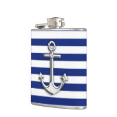 海軍のクロムいかりは縞で飾ります フラスク (左)