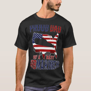 海軍のサブマリーナ誇りを持った潜水艦退役軍人パパ Tシャツ
